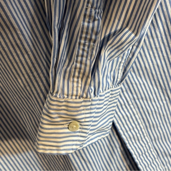 LAUREN RALPH LAUREN Sz XL Blue Label Stripes 100% Cotton Button Down Shirt - Picture 5 of 8